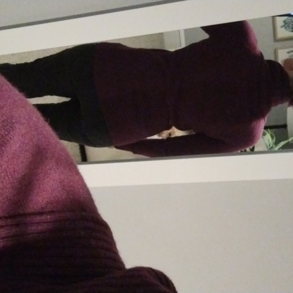 Muted purple Vneck sweater Eddie Bauer